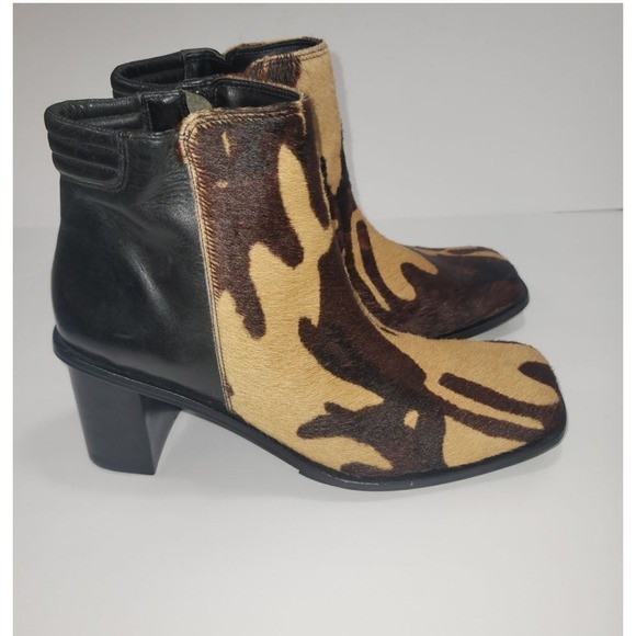 PAZZO Calais H Western Women's Midcalf Cow Hide Block Heel Boot 10 Boho Festival - Picture 1 of 8